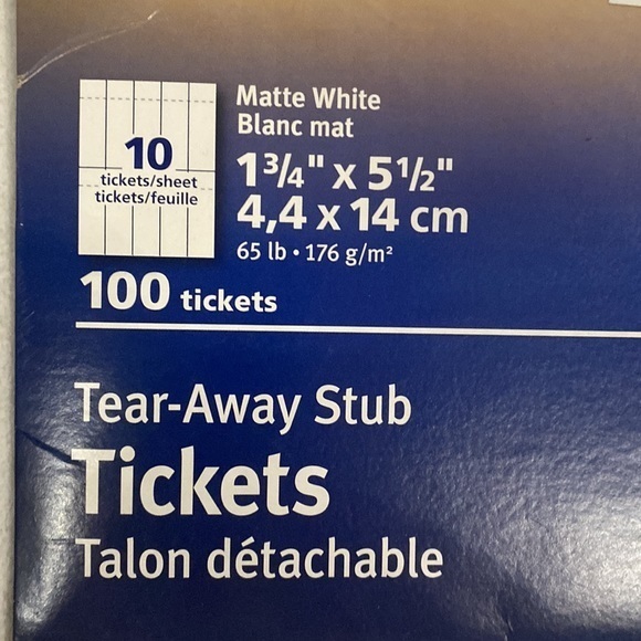 💰4 for $30 💰 NEW AVERY Tear-Away Stub
Tickets self printing your own tickets - Picture 4 of 11